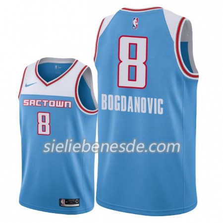 Herren NBA Sacramento Kings Trikot Bogdan Bogdanovic 8 2018-19 Nike City Edition Blau Swingman
